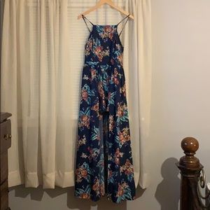 Floral romper with skirt